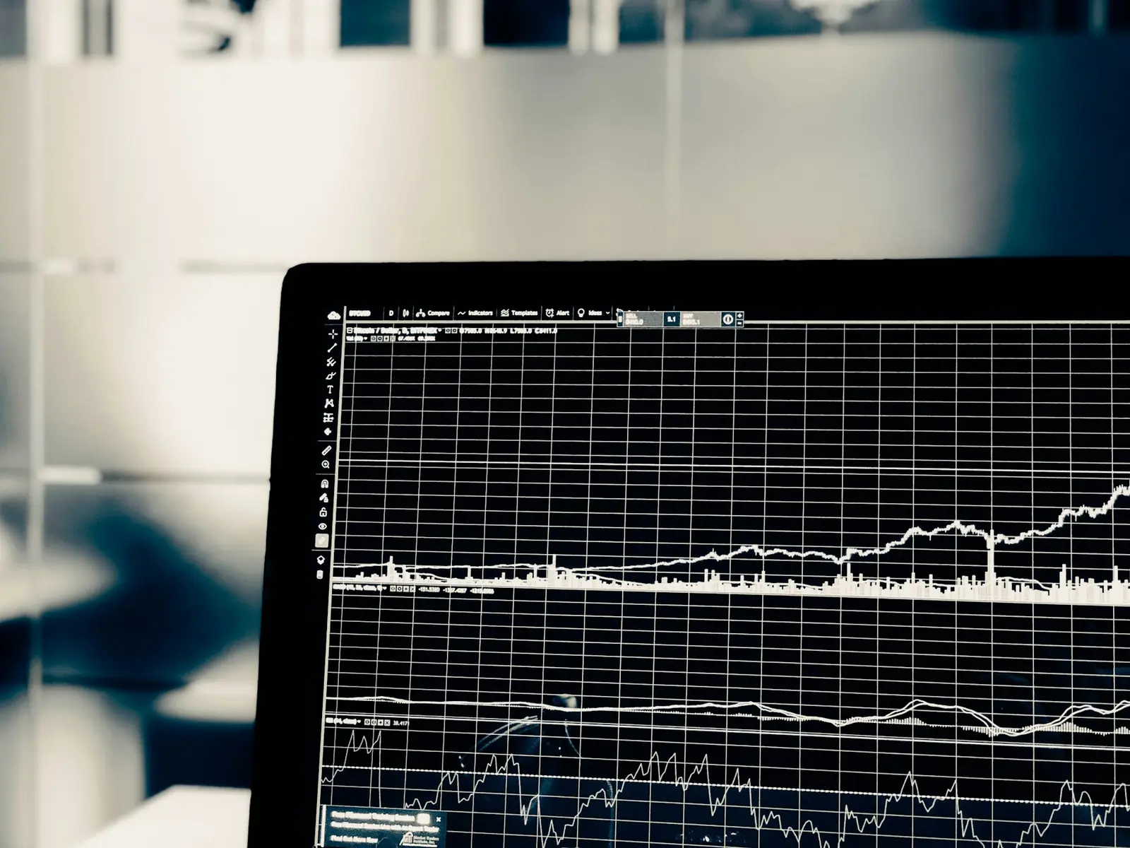 Performance trend chart displayed on a dark analytics screen