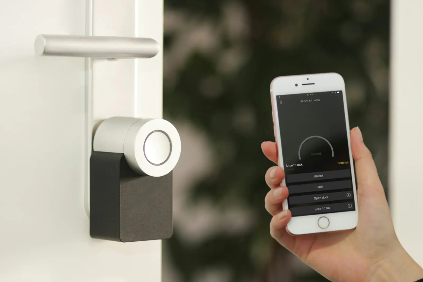Connected smart device controlled from a mobile handset